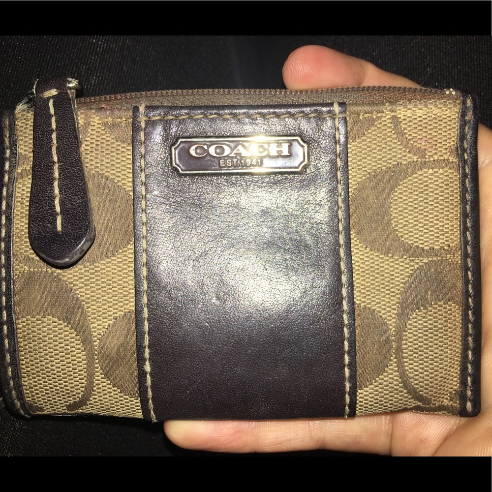 Coach keychain ID/card holder